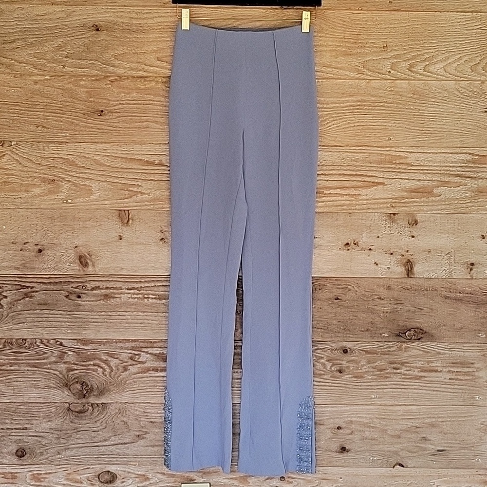 NWT Cinq à Sept Size 0 Dusty Powder BlueKayden Embellished Pants